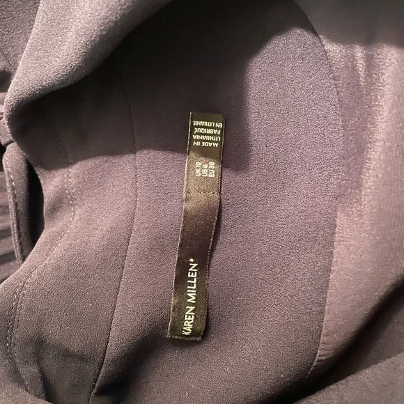 Karen Millen Sleeveless Pleated Skirt Trench Dress in Navy Size 6US - Picture 10 of 16